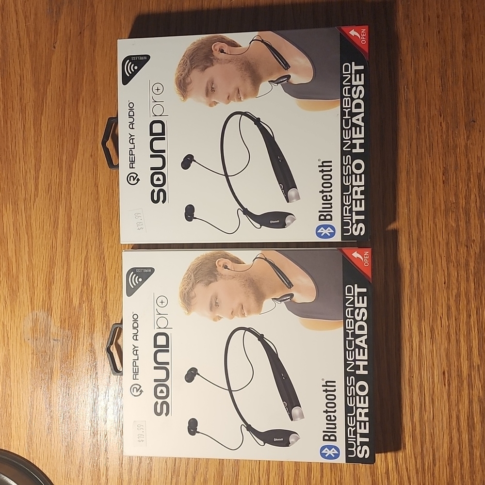 2 x SOUND PRO WIRELESS NECKBAND HEADSET